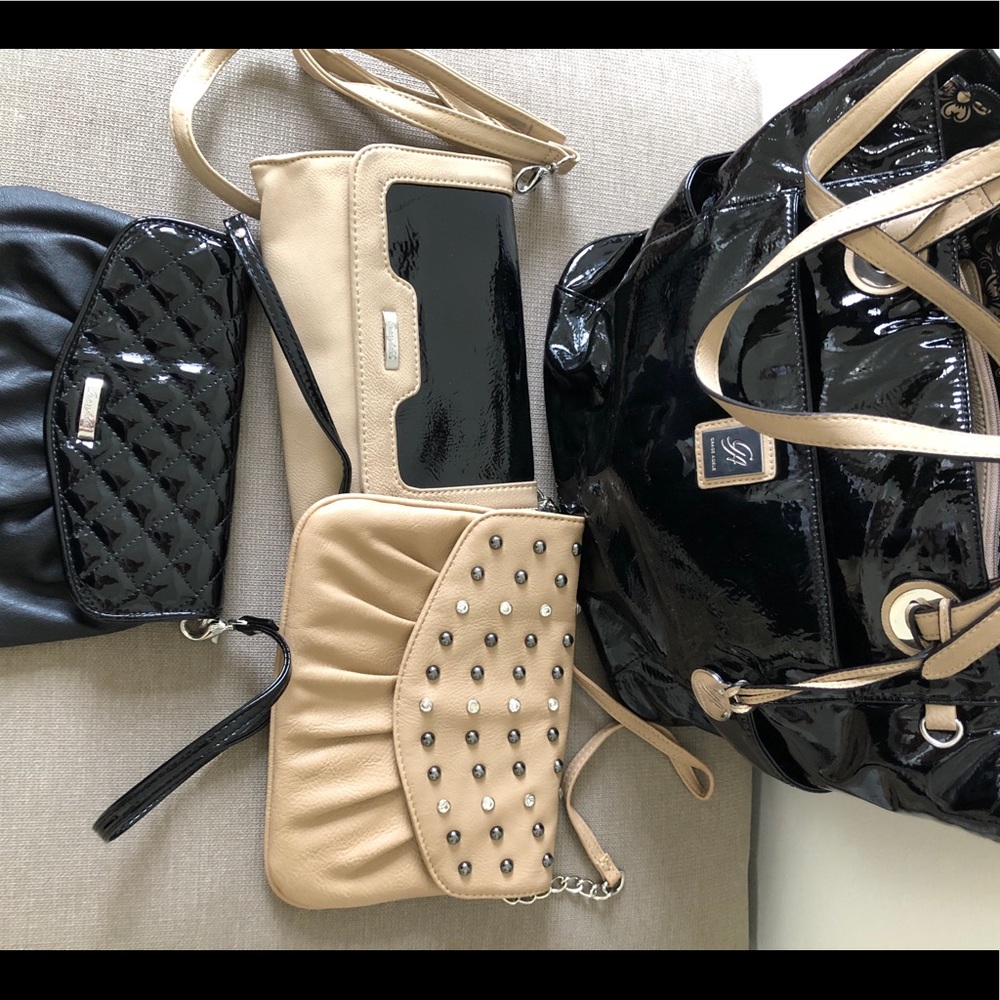 4 Piece EUC Grace Adele Satchel and Crossbody - Picture 5 of 14
